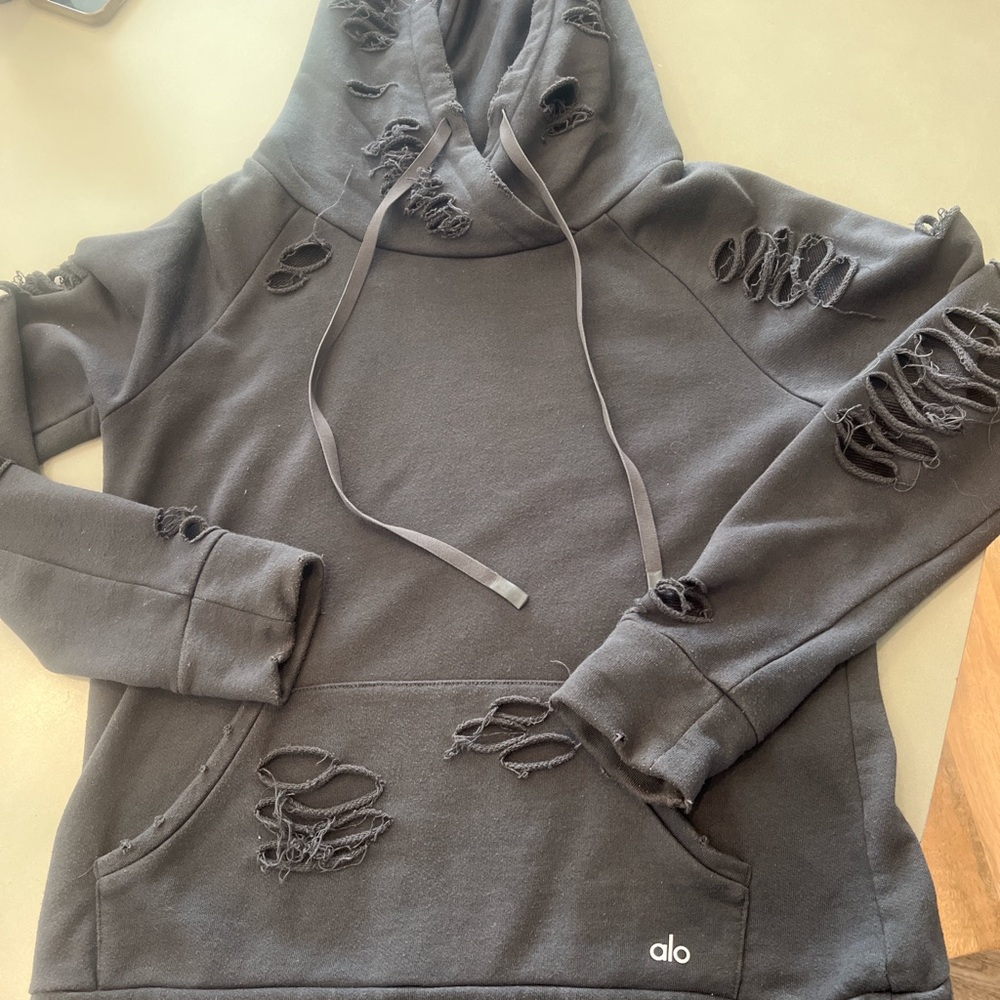Alo distressed sweatshirt